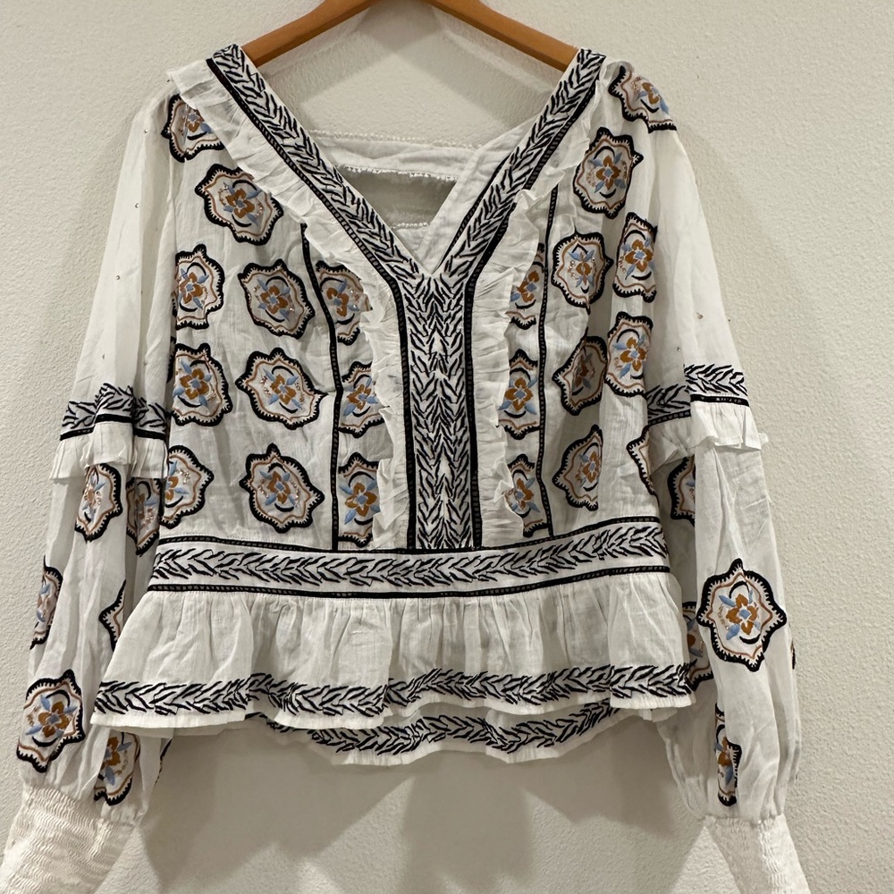 Anthropologie embroidered top